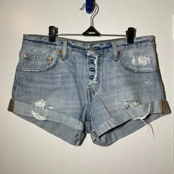 LEVIS 501 Roll Hem Short in Country Road size 27 - Picture 3 of 5